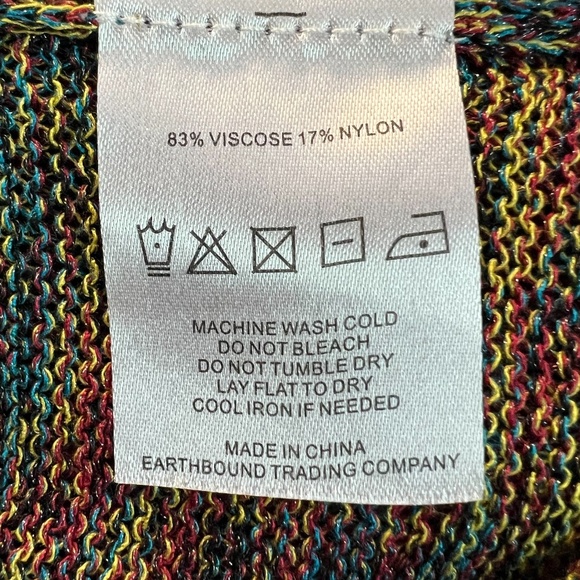 EUC Earthbound Trading Co. Multicolor Pull-On Knit Pants | Sz L - Picture 6 of 6